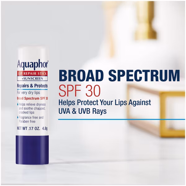 Aquaphor Lip Balm Repair Stick for Chapped Lips - SPF30 - 2pk/.34oz - Image 2